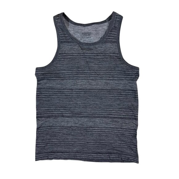 Patagonia Gray Striped Tank Top Small Performance Lightweight Athletic Youth Boy - Picture 1 of 3
